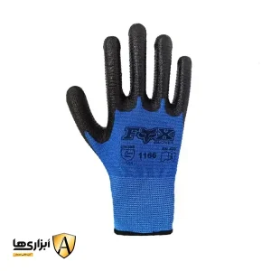 دستکش ایمنی تمام مواد نیتریل شیاری فوکس مدل 1257