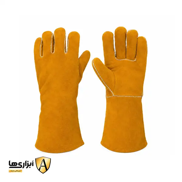 دستکش ایمنی هوبارت چرم ساق 40 سانتی