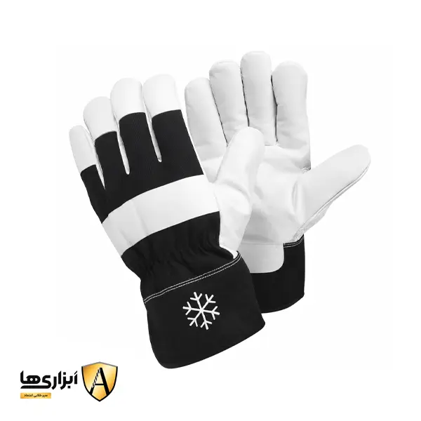 دستکش ایمنی کف چرم آستردار زمستانی