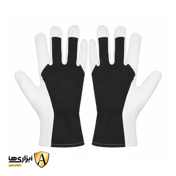 دستکش ایمنی کف چرم آرگون پشت پارچه