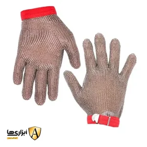 دستکش ایمنی قصابی زنجیری ساق کوتاه