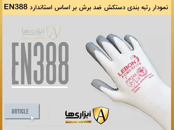 نمودار رتبه بندی دستکش ضد برش بر اساس استاندارد EN388