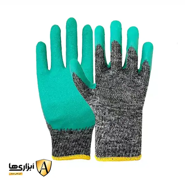 دستکش ایمنی ضد برش کف لاتکس 85 گرم