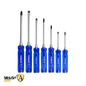 ست پیچ گوشتی ضربه خور کیفی 7 عددی هاربر مدل H7100P
