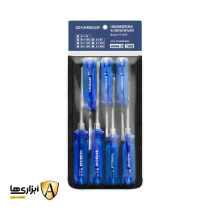 ست پیچ گوشتی ضربه خور کیفی 7 عددی هاربر مدل H7100P