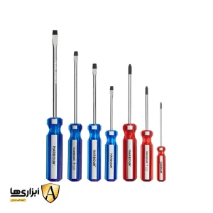 ست پیچ گوشتی دسته کریستالی کیفی 7 عددی هاربر مدل H7000P